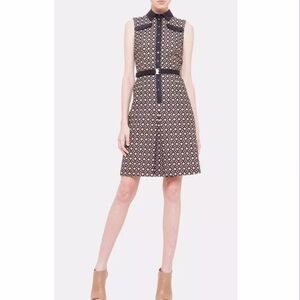 Akris Punto Dot Embroidered Sleeveless Shirtdress with Belt